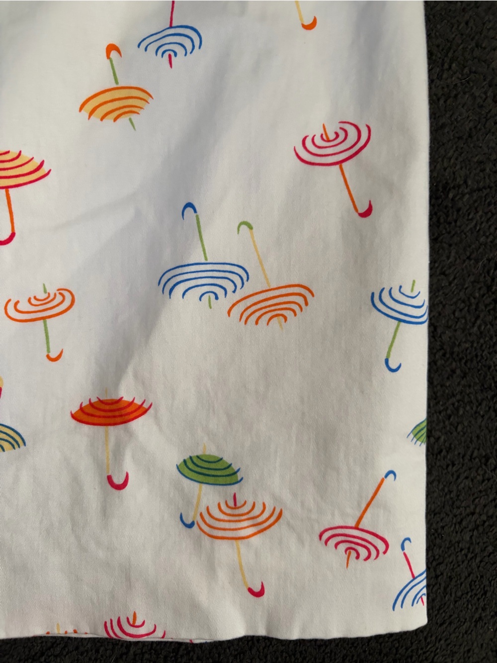 Vtg Talbots White Skirt with Colorful Umbrella Print 10 - Picture 4 of 10